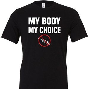 My Body My Choice Vaccine T-shirt Let's Go Brandon #FJB Conservative Mandates